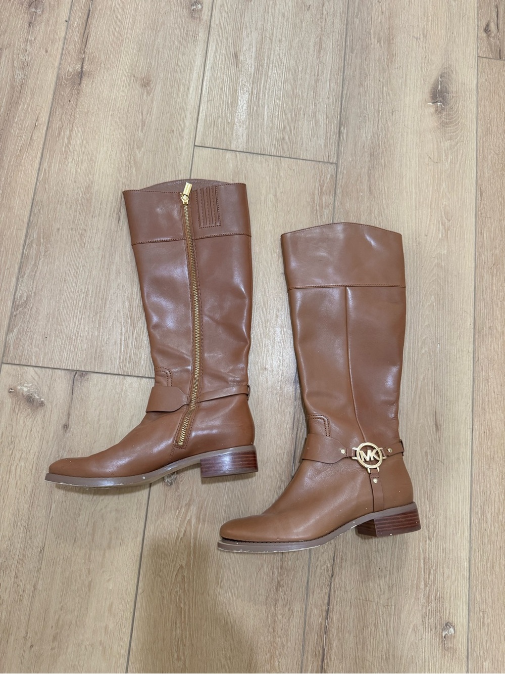 Michael Kors Brown Leather Tall Riding Boots